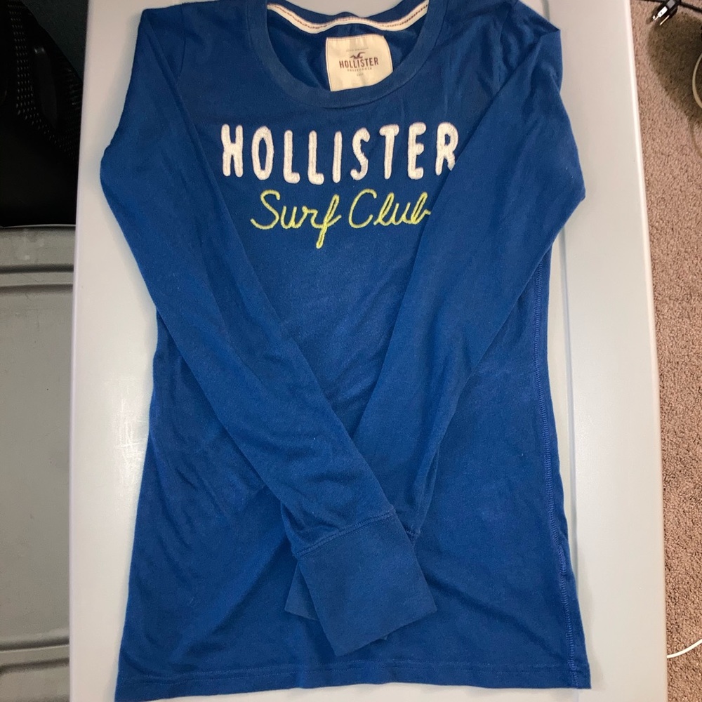 Hollister long sleeve royal blue shirt